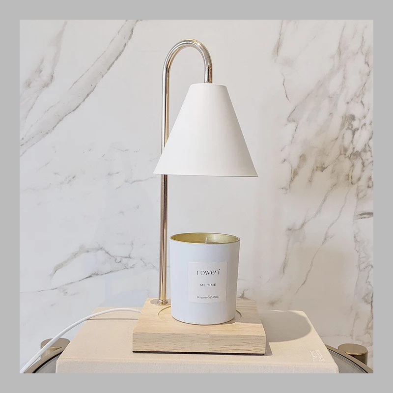 Elegant White & Gold Candle Warmer – Chic Decorative Home Accent