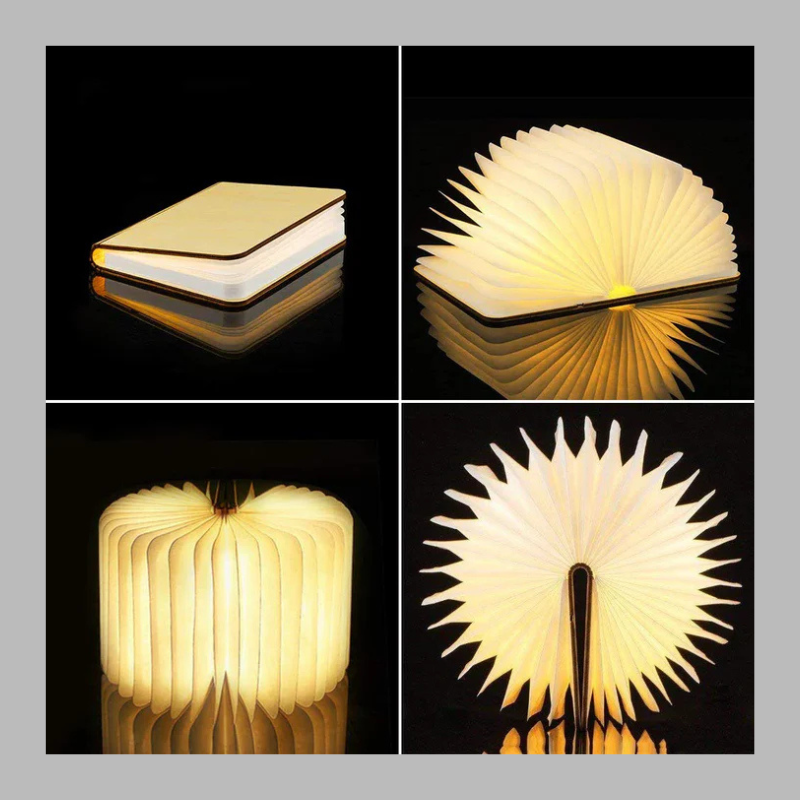 Foldable Book Lamp – Portable Rechargeable LED Desk & Night Light