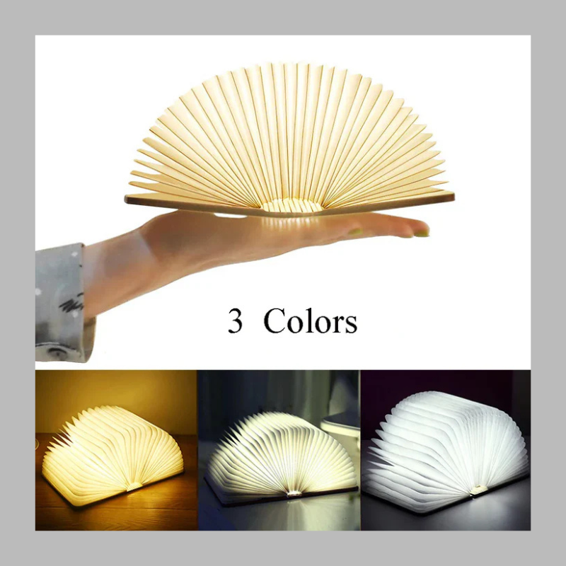 Foldable Book Lamp – Portable Rechargeable LED Desk & Night Light