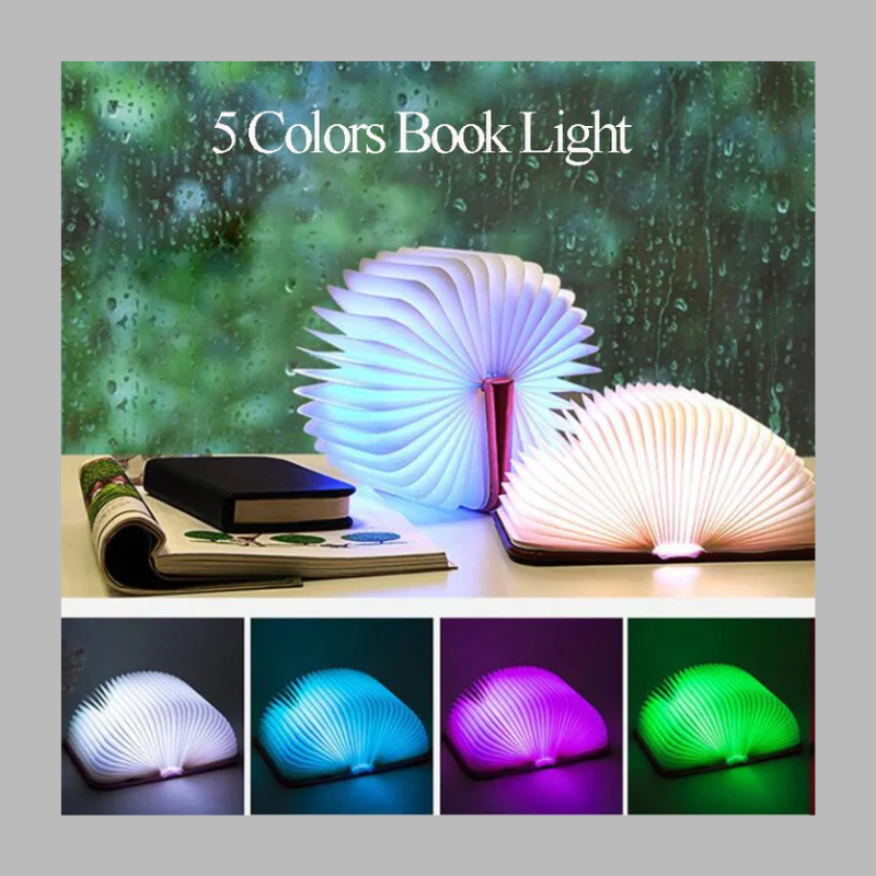 Foldable Book Lamp – Portable Rechargeable LED Desk & Night Light