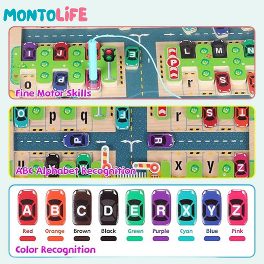 Trace-n-Park Learning Track – Fun Puzzle for Letter Recognition