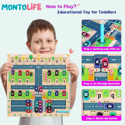 Trace-n-Park Learning Track – Fun Puzzle for Letter Recognition