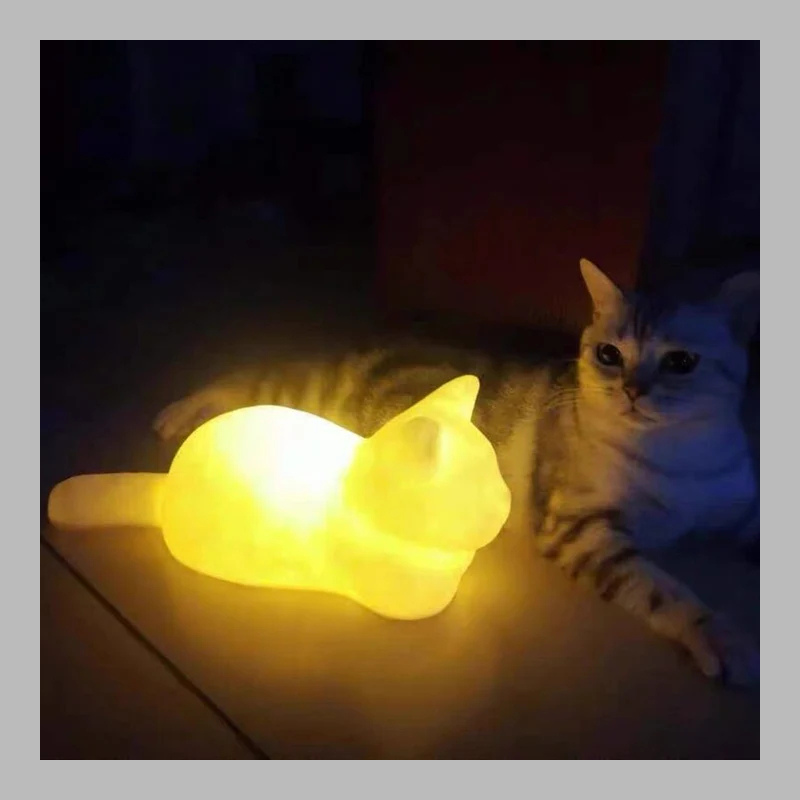 Dreamy Cat Night Light – Cozy LED Bedside Lamp