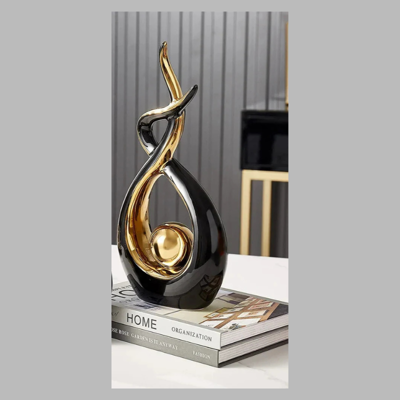 Modern Abstract Ceramic Sculpture – Elegant Home & Office Decor