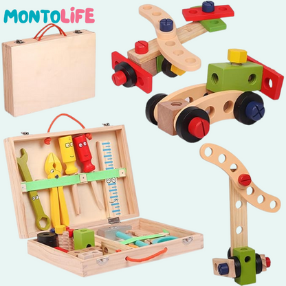 Wooden Tool Set – Educational Construction Toy for Hands-On Learning & Creativity