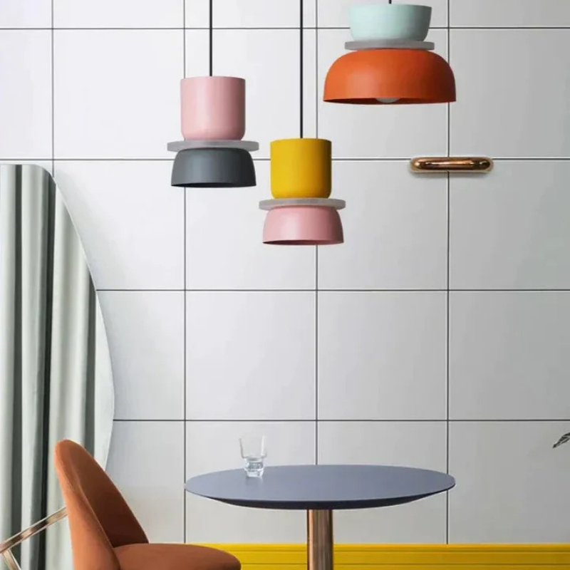 Nordic Pastel Pendant Lamp – Modern Hanging Light Fixture