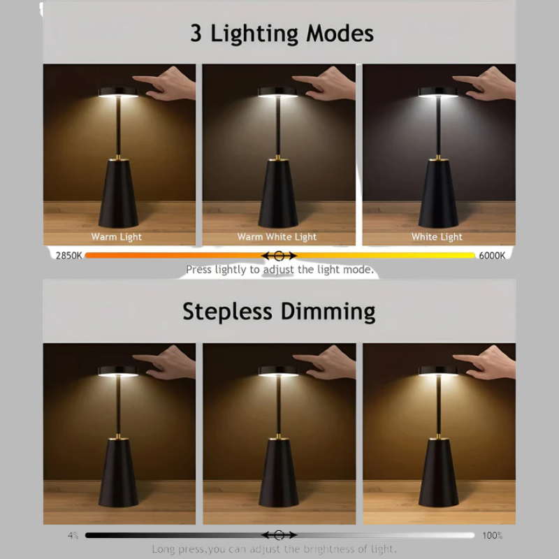 Luxury Wireless Touch Lamp – Modern LED Lighting