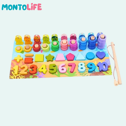 Wooden Math Activity Board - Boost Focus, Logic & Math Skills
