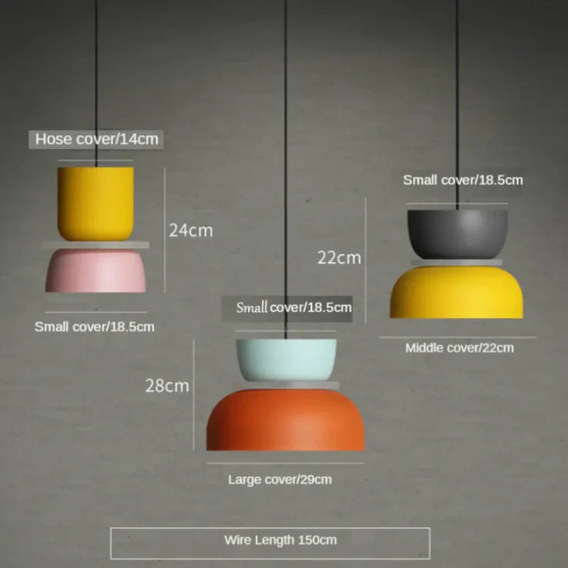Nordic Pastel Pendant Lamp – Modern Hanging Light Fixture