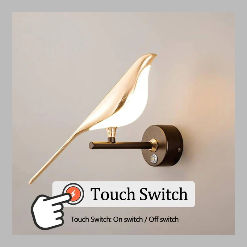 Regal Bird Wall Light – Elegant Artistic LED Wall Lamp