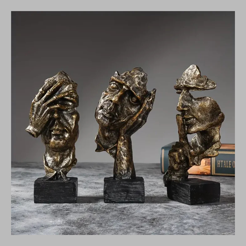 Modern Artistic Face Sculpture – Decorative Accent Piece