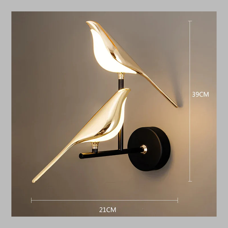 Regal Bird Wall Light – Elegant Artistic LED Wall Lamp