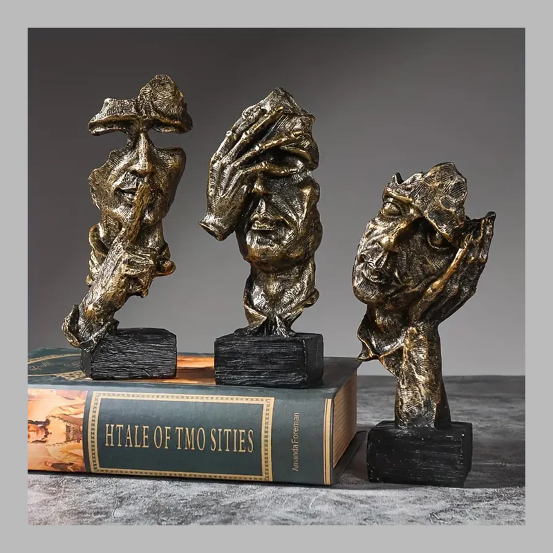 Modern Artistic Face Sculpture – Decorative Accent Piece