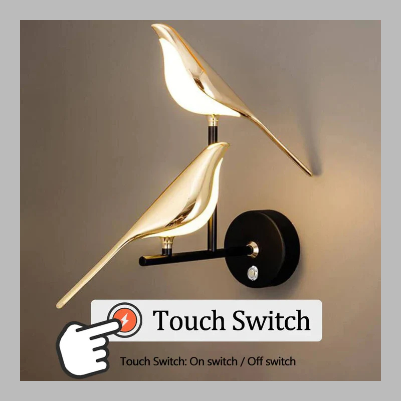 Regal Bird Wall Light – Elegant Artistic LED Wall Lamp
