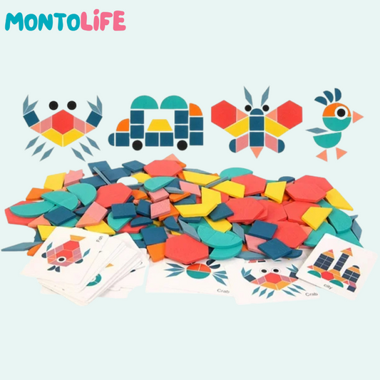 Shape Matching Puzzle – Educational Wooden Toy