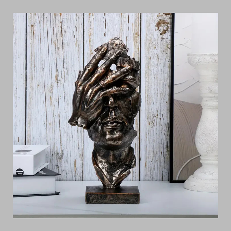 Modern Artistic Face Sculpture – Decorative Accent Piece