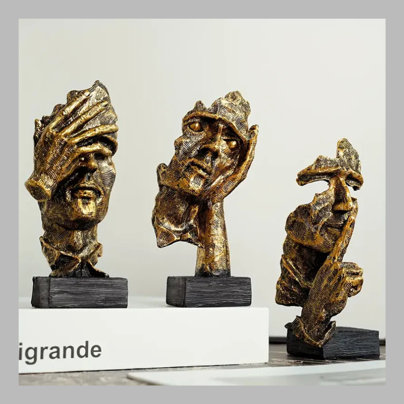 Modern Artistic Face Sculpture – Decorative Accent Piece