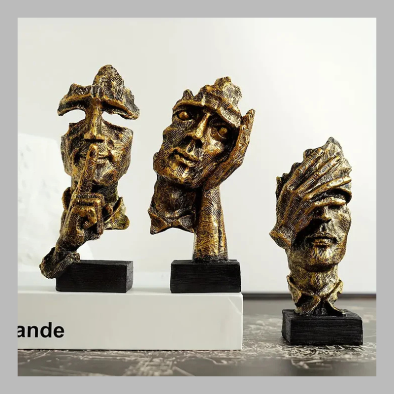 Modern Artistic Face Sculpture – Decorative Accent Piece