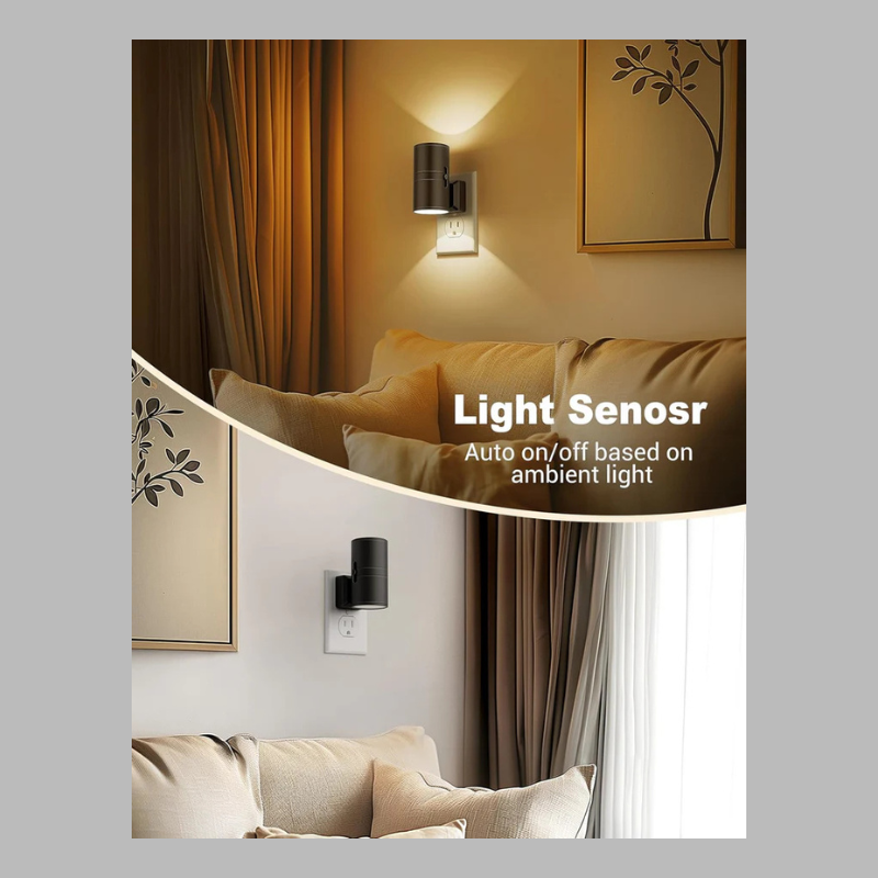 Adjustable LED Night Light Plug-In – Dimmable Bedside & Hallway Lighting