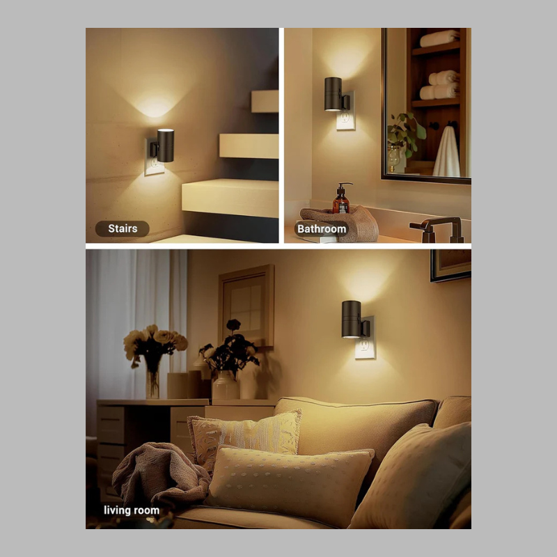 Adjustable LED Night Light Plug-In – Dimmable Bedside & Hallway Lighting