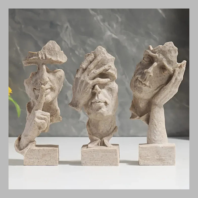 Modern Artistic Face Sculpture – Decorative Accent Piece