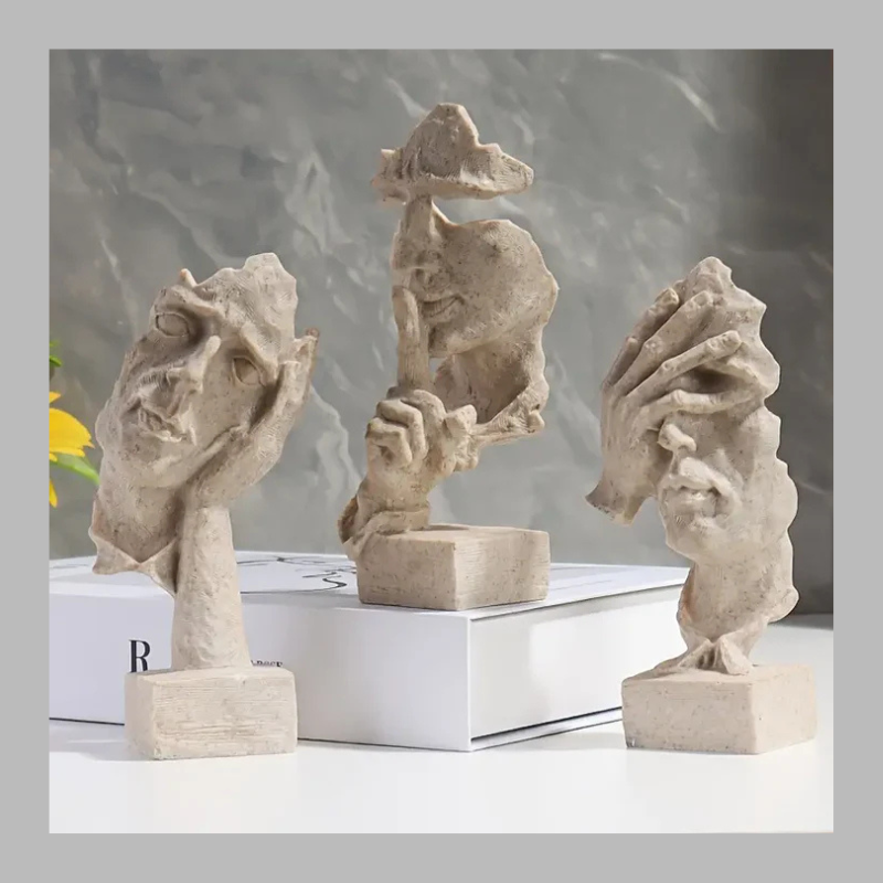 Modern Artistic Face Sculpture – Decorative Accent Piece