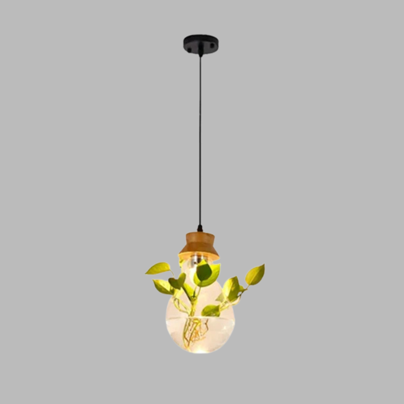 Unique Glass Globe Plant Lamp – Modern LED Terrarium Light