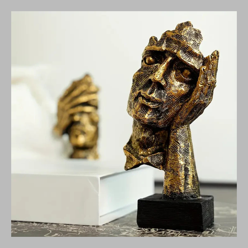 Modern Artistic Face Sculpture – Decorative Accent Piece
