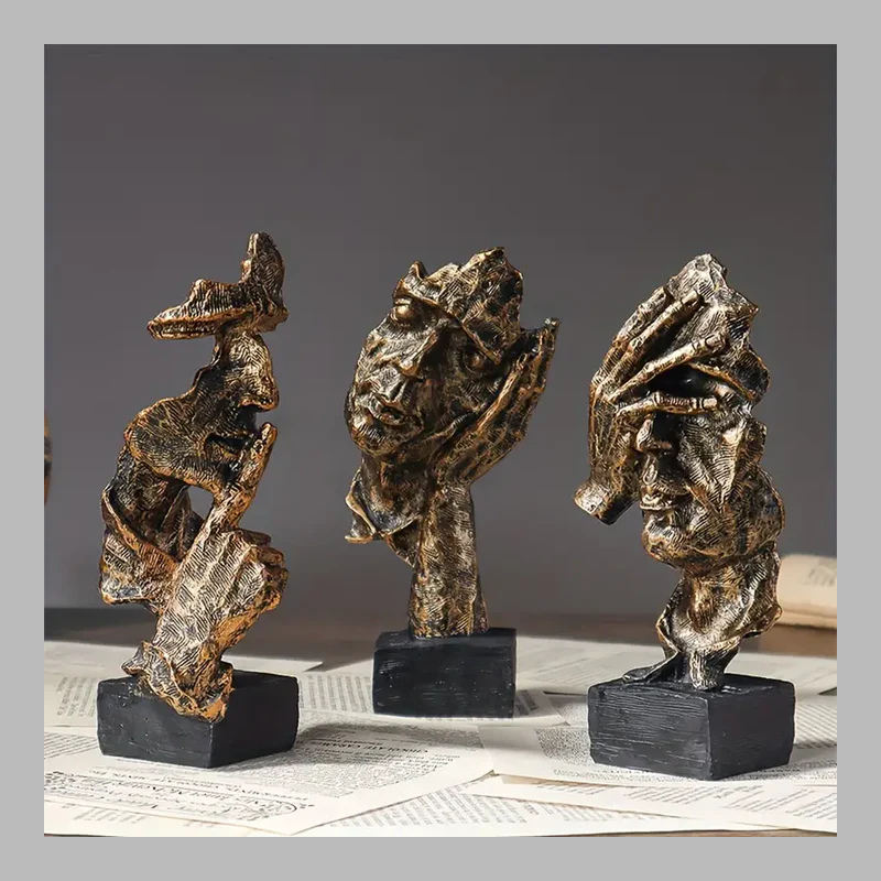 Modern Artistic Face Sculpture – Decorative Accent Piece