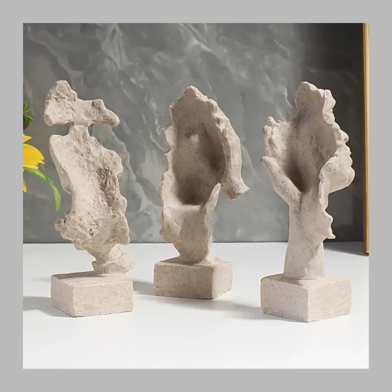 Modern Artistic Face Sculpture – Decorative Accent Piece