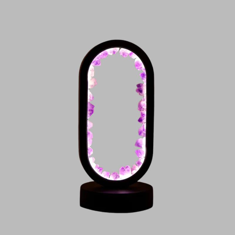 Natural Amethyst Healing Lamp – Calming Crystal Glow for Relaxation