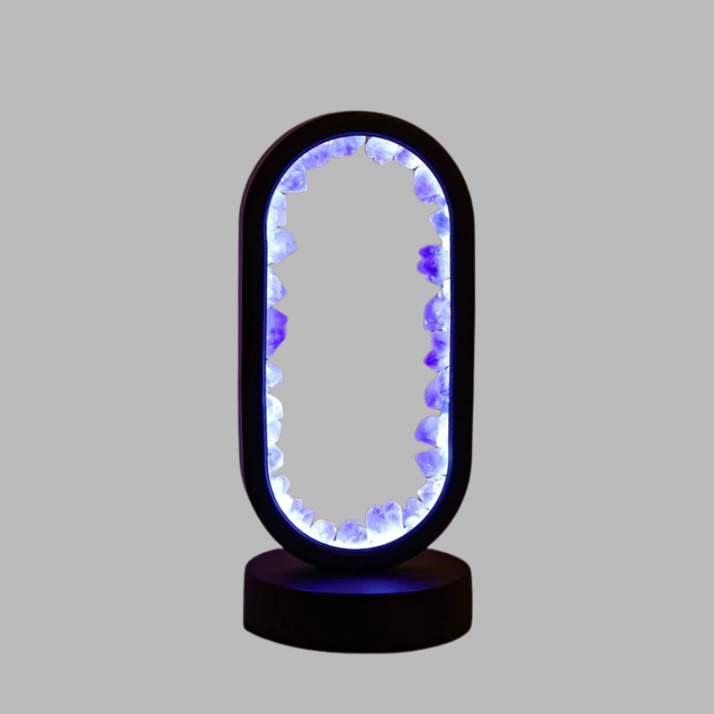Natural Amethyst Healing Lamp – Calming Crystal Glow for Relaxation