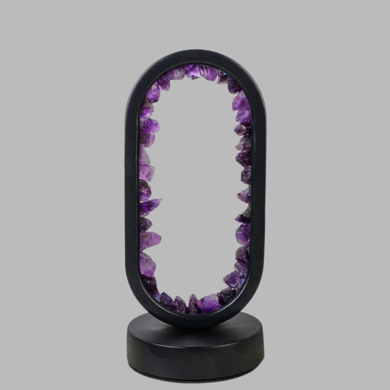 Natural Amethyst Healing Lamp – Calming Crystal Glow for Relaxation