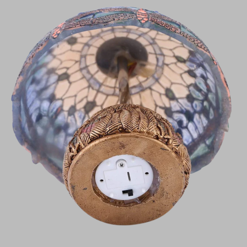 Vintage Dragonfly Flower Lamp – Elegant Retro Lighting
