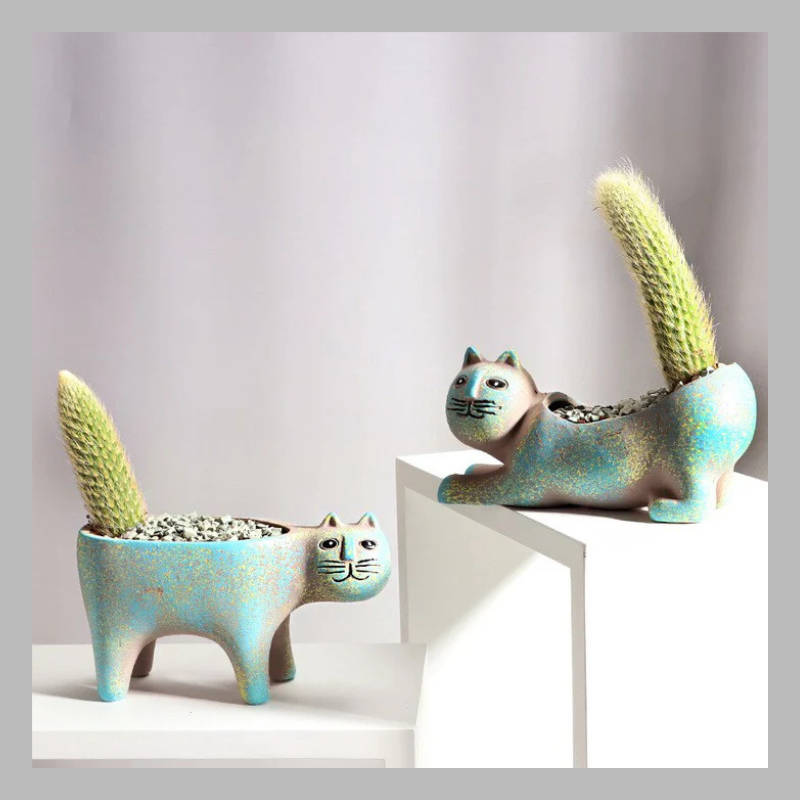 Adorable Ceramic Cat Planters – Playful Decorative Flower Pots