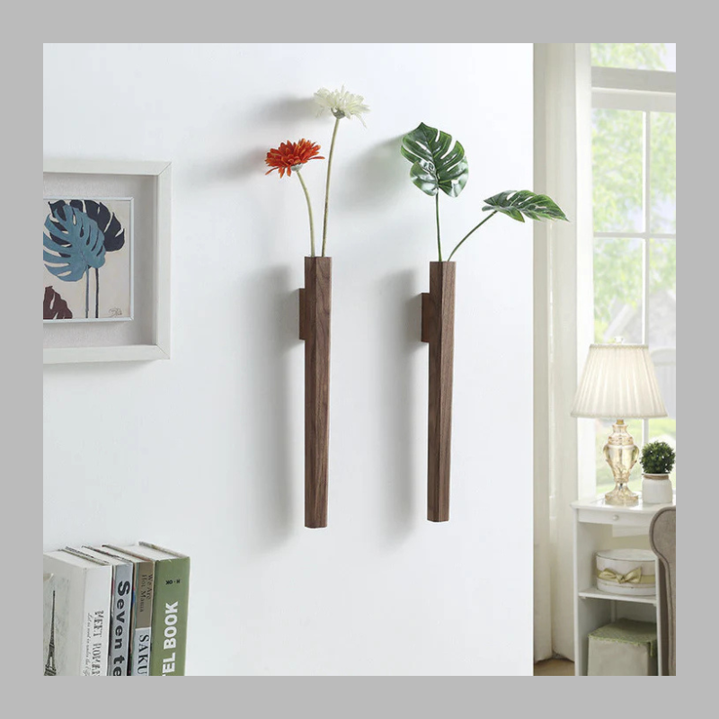 Minimalist Floating Wall Vase – Modern Decorative Flower Holder