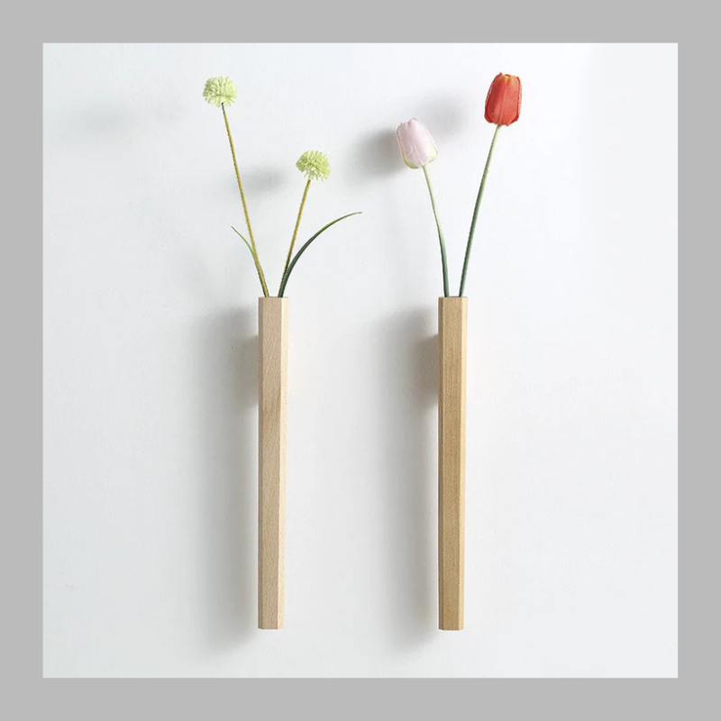 Minimalist Floating Wall Vase – Modern Decorative Flower Holder