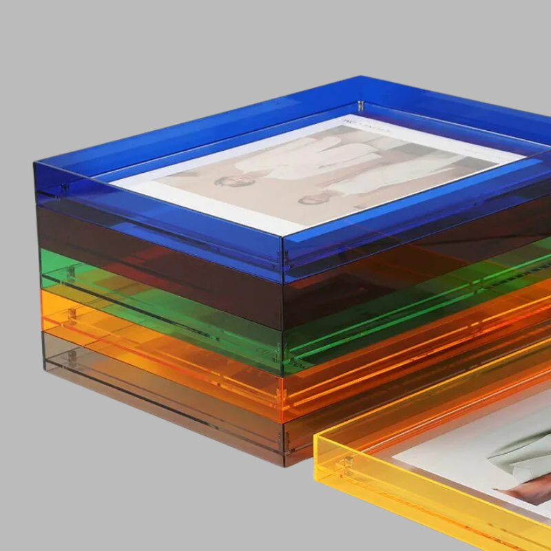 Vibrant Acrylic Photo Frame – Modern Transparent Colorful Display