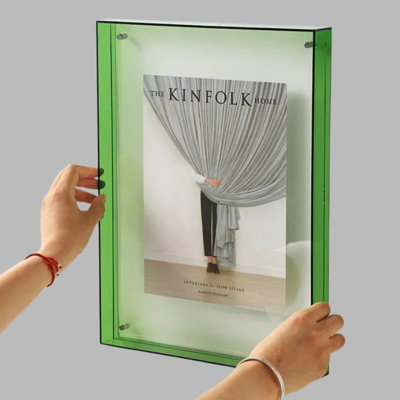 Vibrant Acrylic Photo Frame – Modern Transparent Colorful Display