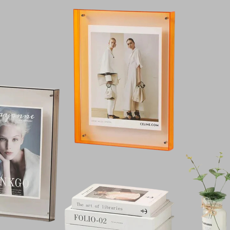 Vibrant Acrylic Photo Frame – Modern Transparent Colorful Display