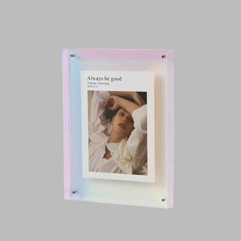 Vibrant Acrylic Photo Frame – Modern Transparent Colorful Display