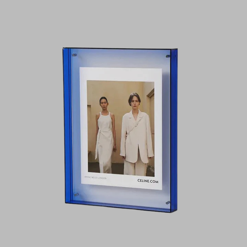 Vibrant Acrylic Photo Frame – Modern Transparent Colorful Display