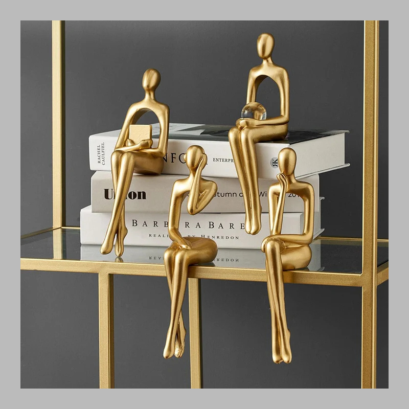 Luxury Abstract Shelf Figurines – Modern Artistic Home Decor