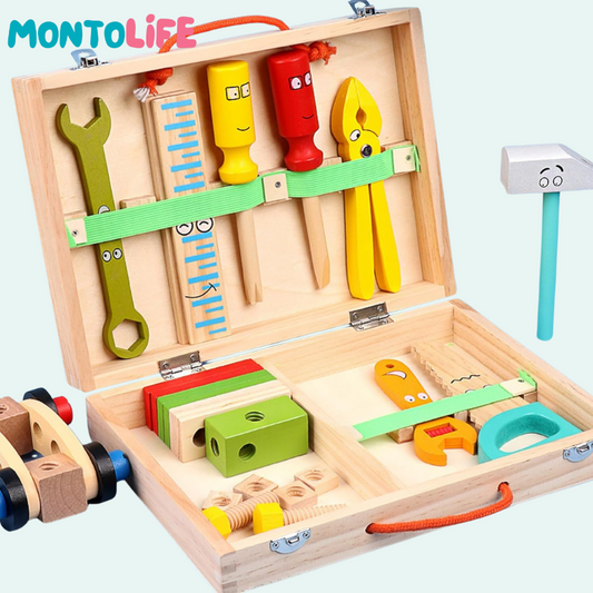 Wooden Tool Set – Educational Construction Toy for Hands-On Learning & Creativity