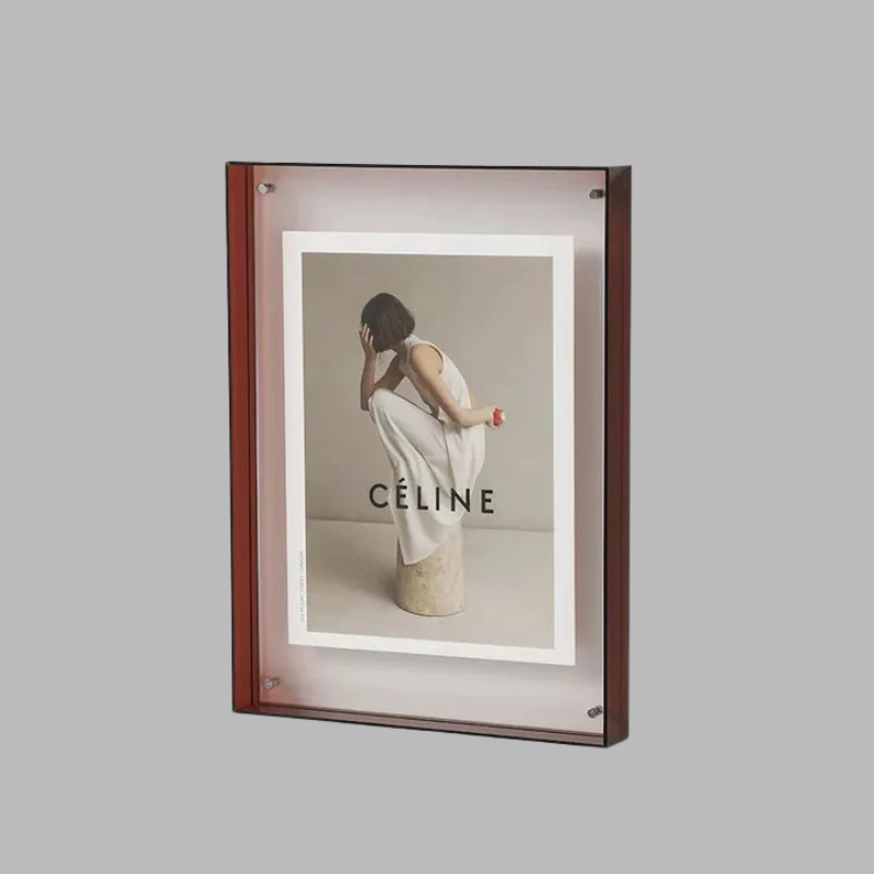 Vibrant Acrylic Photo Frame – Modern Transparent Colorful Display