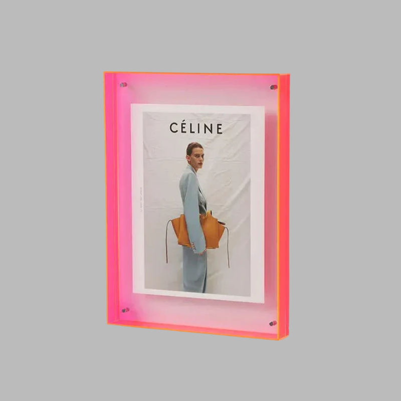 Vibrant Acrylic Photo Frame – Modern Transparent Colorful Display