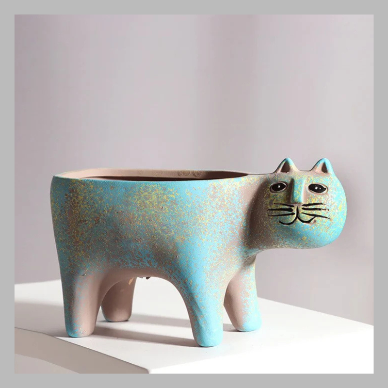 Adorable Ceramic Cat Planters – Playful Decorative Flower Pots