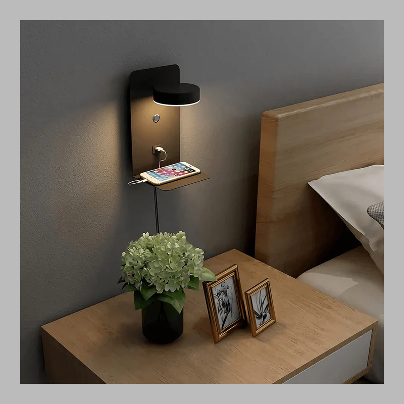 Wall Mounted Night Light – 330° Rotatable Design with Integrated Charging Station