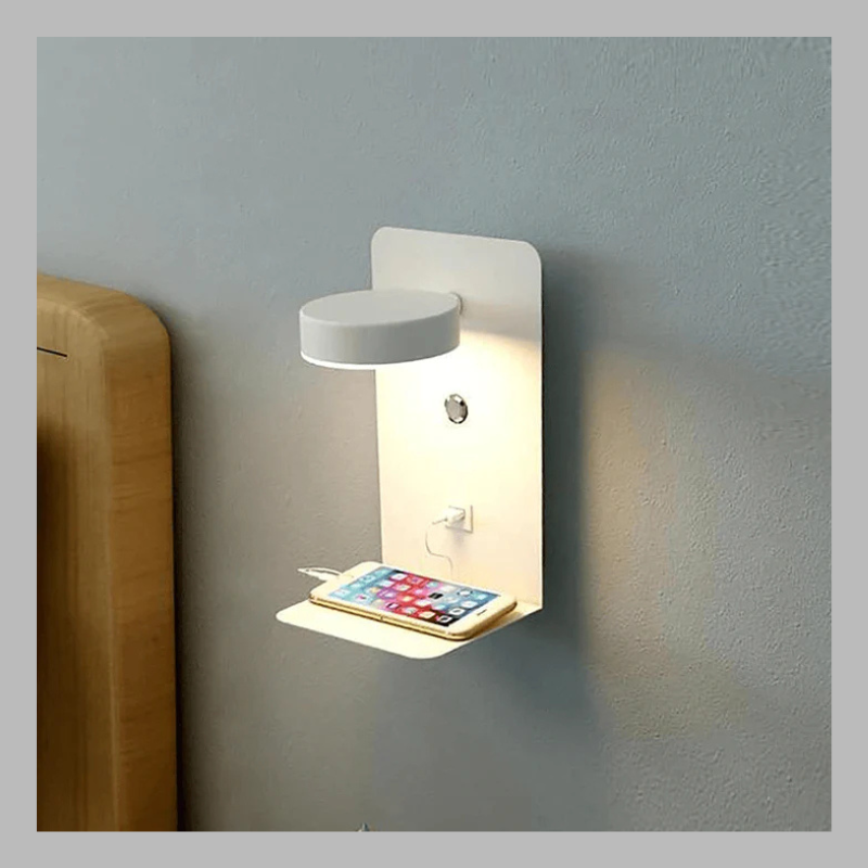 Wall Mounted Night Light – 330° Rotatable Design with Integrated Charging Station