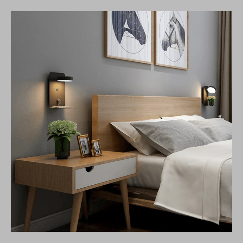 Wall Mounted Night Light – 330° Rotatable Design with Integrated Charging Station